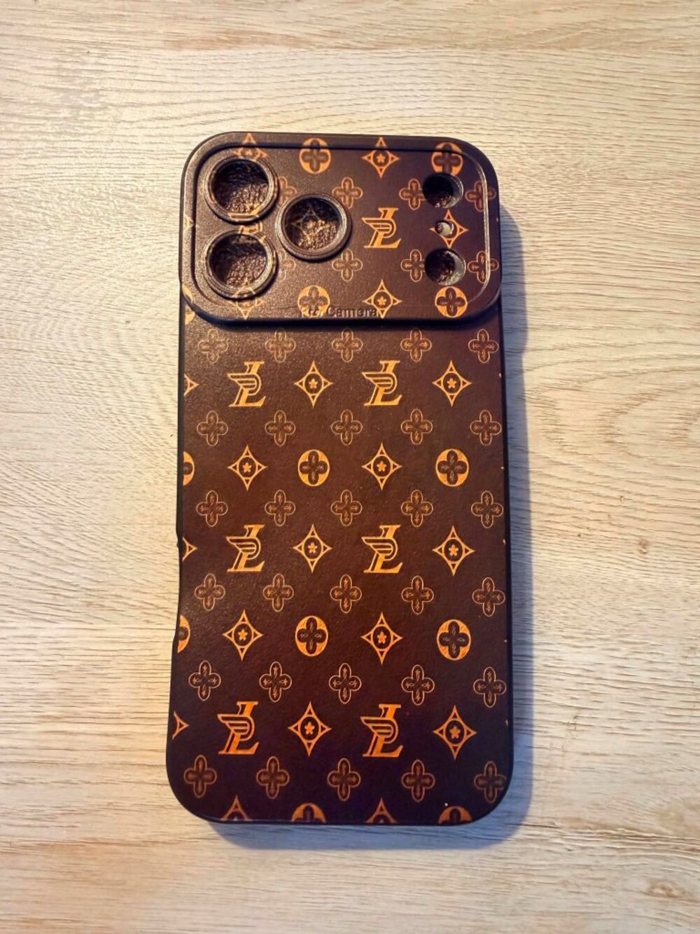 Brand New Brown & Gold Lettering iPhone 17 Pro Max Case